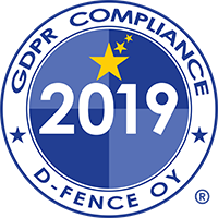 GDPR Compliance 2019 D-Fence Oy